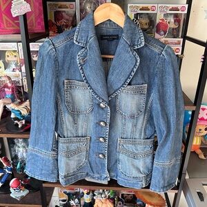Vintage Banana Republic Denim Jacket Chore Blazer Style Women’s 4